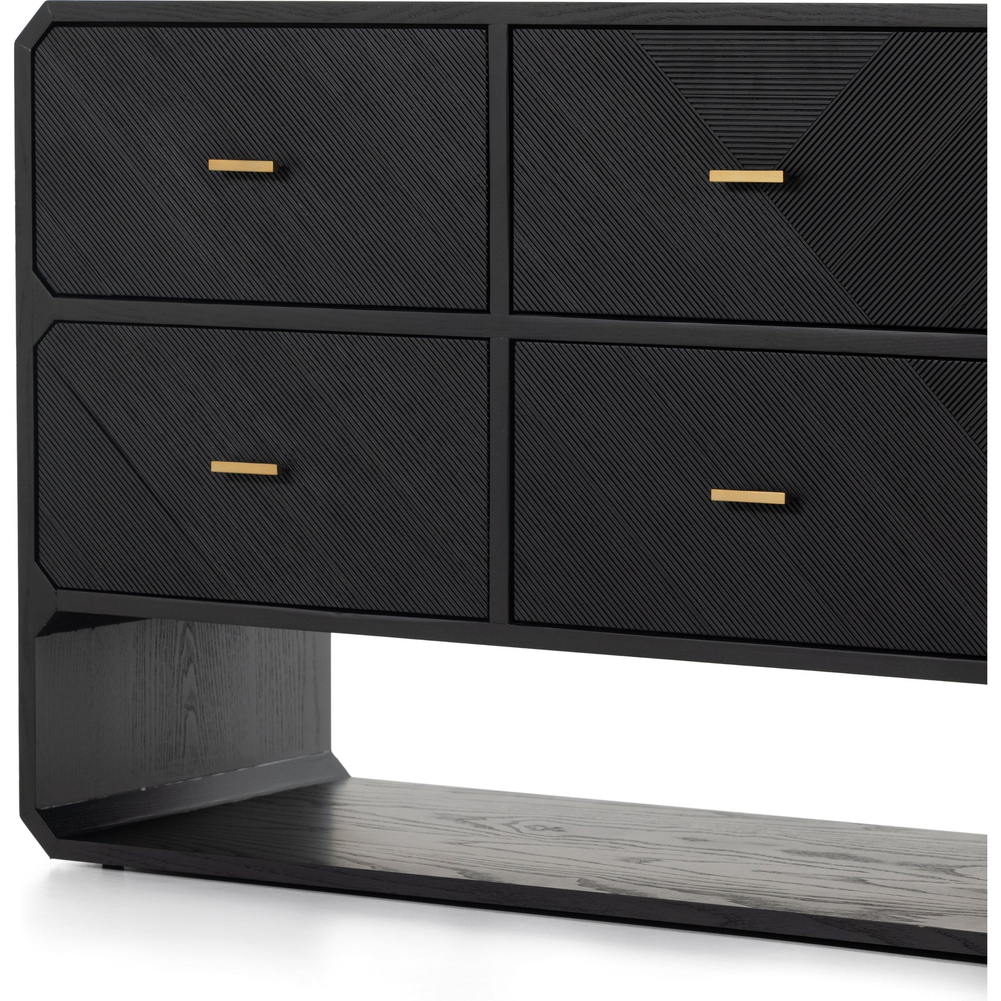 Caspian 6 Drawer Dresser by Four Hands. Made from ash veneer, resawn, iron in a eclectic & global style.