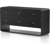 Black Ash Veneer, Black Ash, Satin Brass