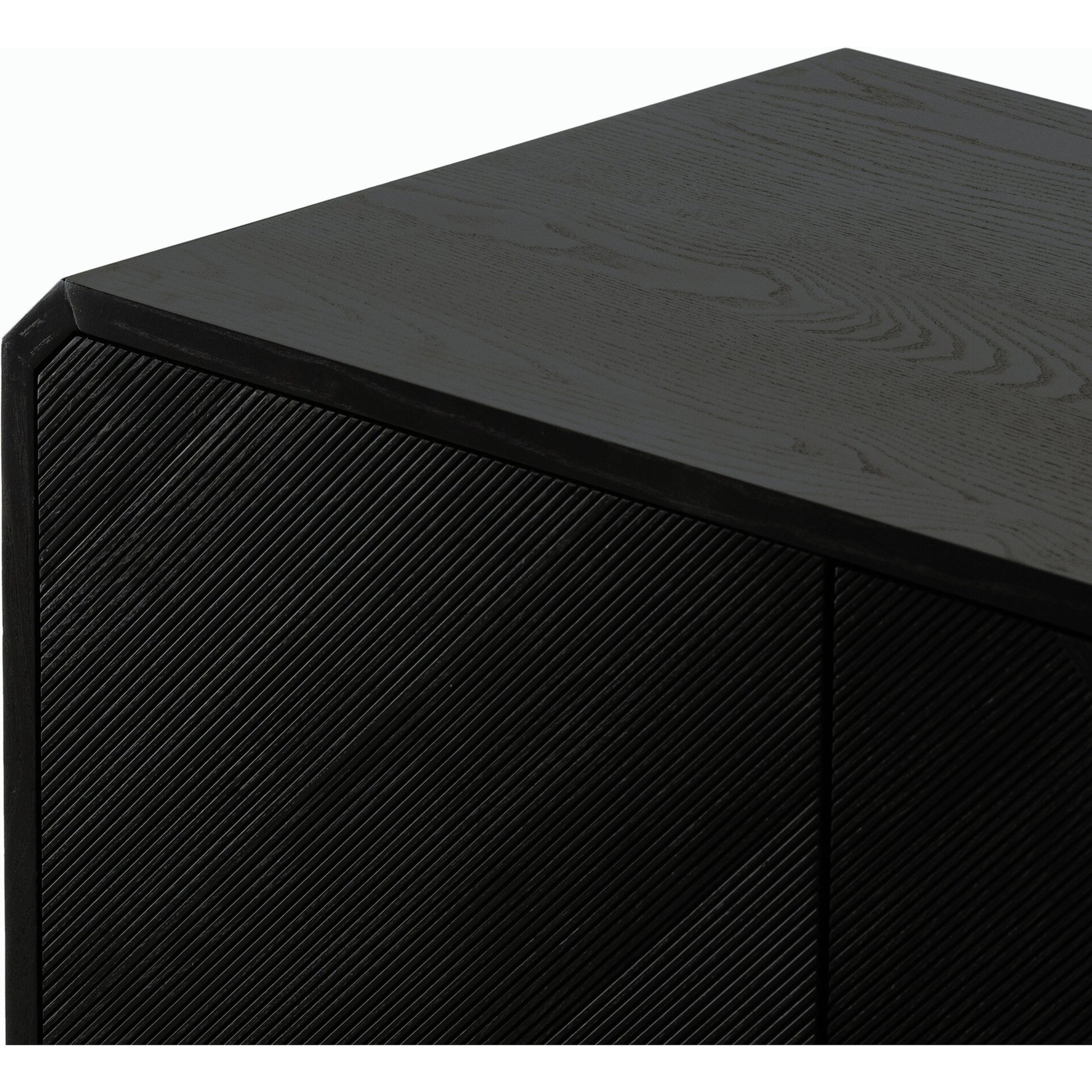 Caspian Sideboard by Four Hands. Made from ash veneer, resawn, iron in a eclectic & global style.