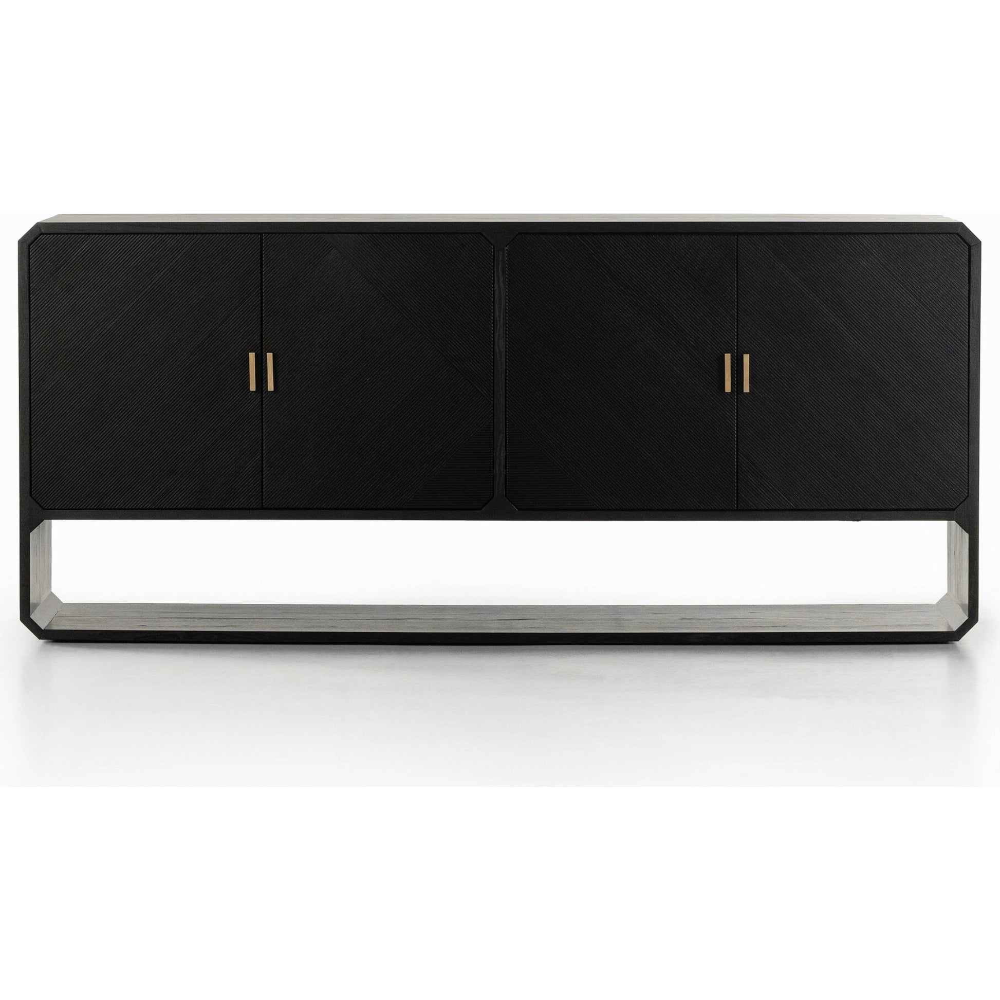 Caspian Sideboard by Four Hands. Made from ash veneer, resawn, iron in a eclectic & global style.