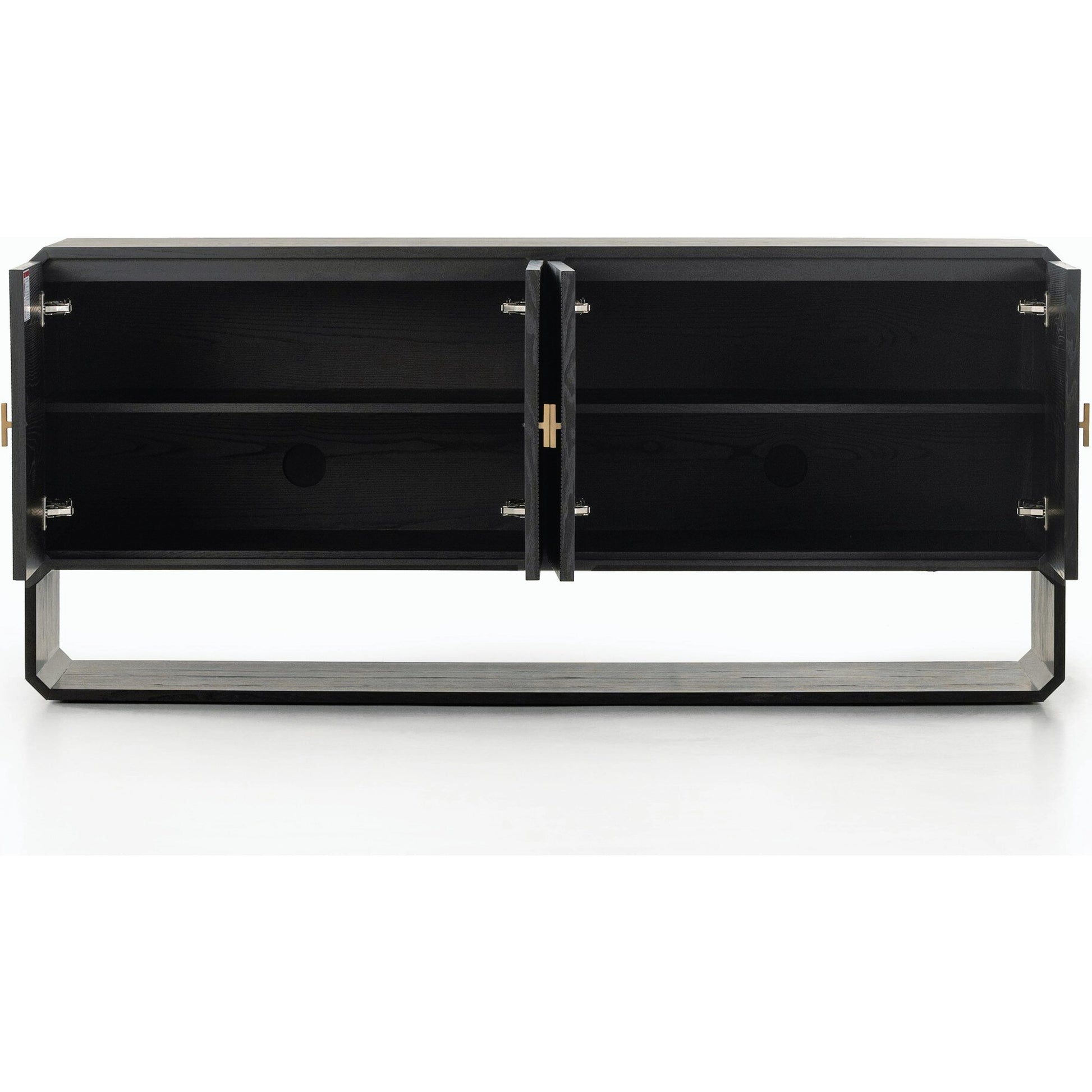 Caspian Sideboard by Four Hands. Made from ash veneer, resawn, iron in a eclectic & global style.