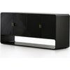 Black Ash Veneer, Black Ash, Satin Brass