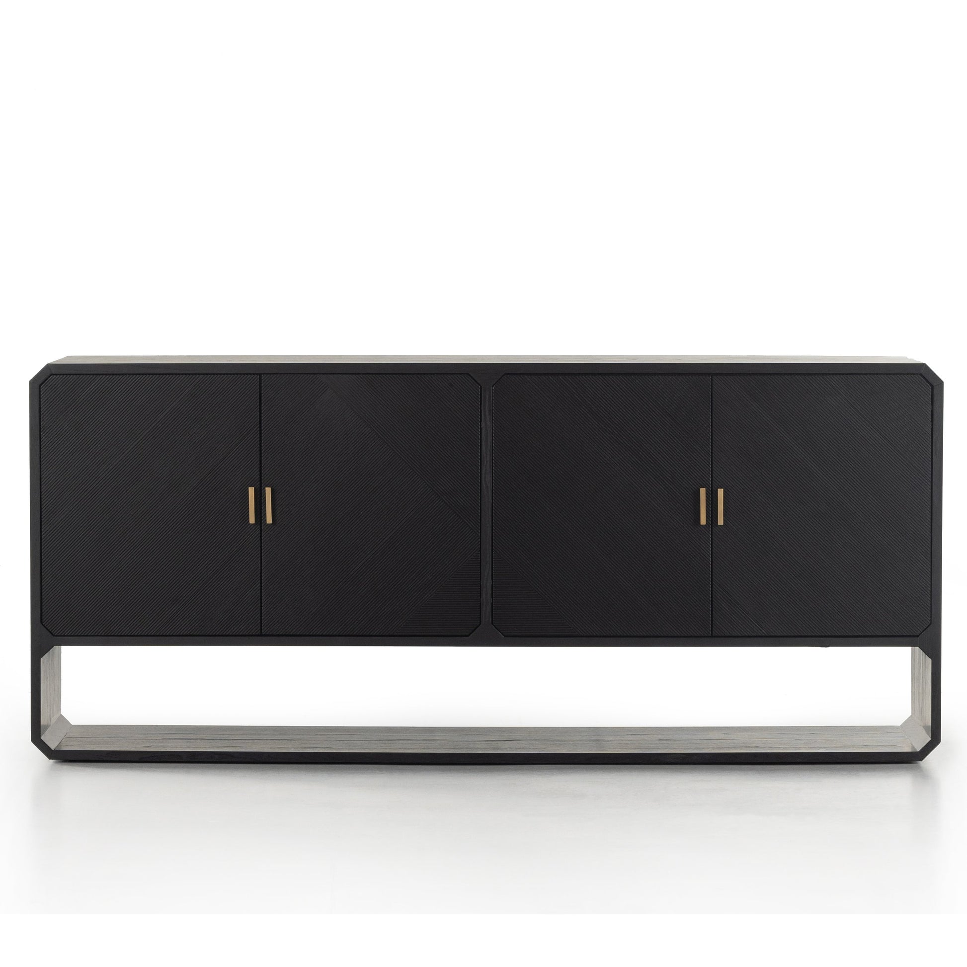 Caspian Sideboard by Four Hands. Made from ash veneer, resawn, iron in a eclectic & global style.