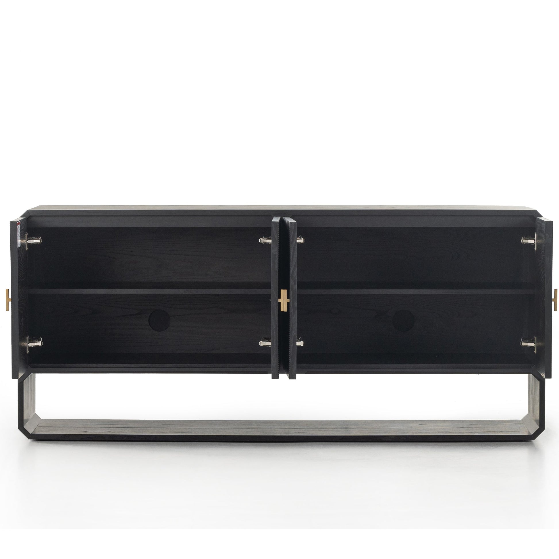 Caspian Sideboard by Four Hands. Made from ash veneer, resawn, iron in a eclectic & global style.