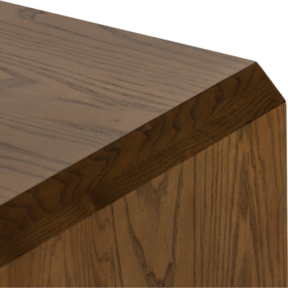 Caspian Media Console by Four Hands. Made from ash veneer, resawn, iron in a eclectic & global style.
