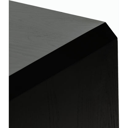 Caspian Media Console by Four Hands. Made from ash veneer, resawn, iron in a eclectic & global style.