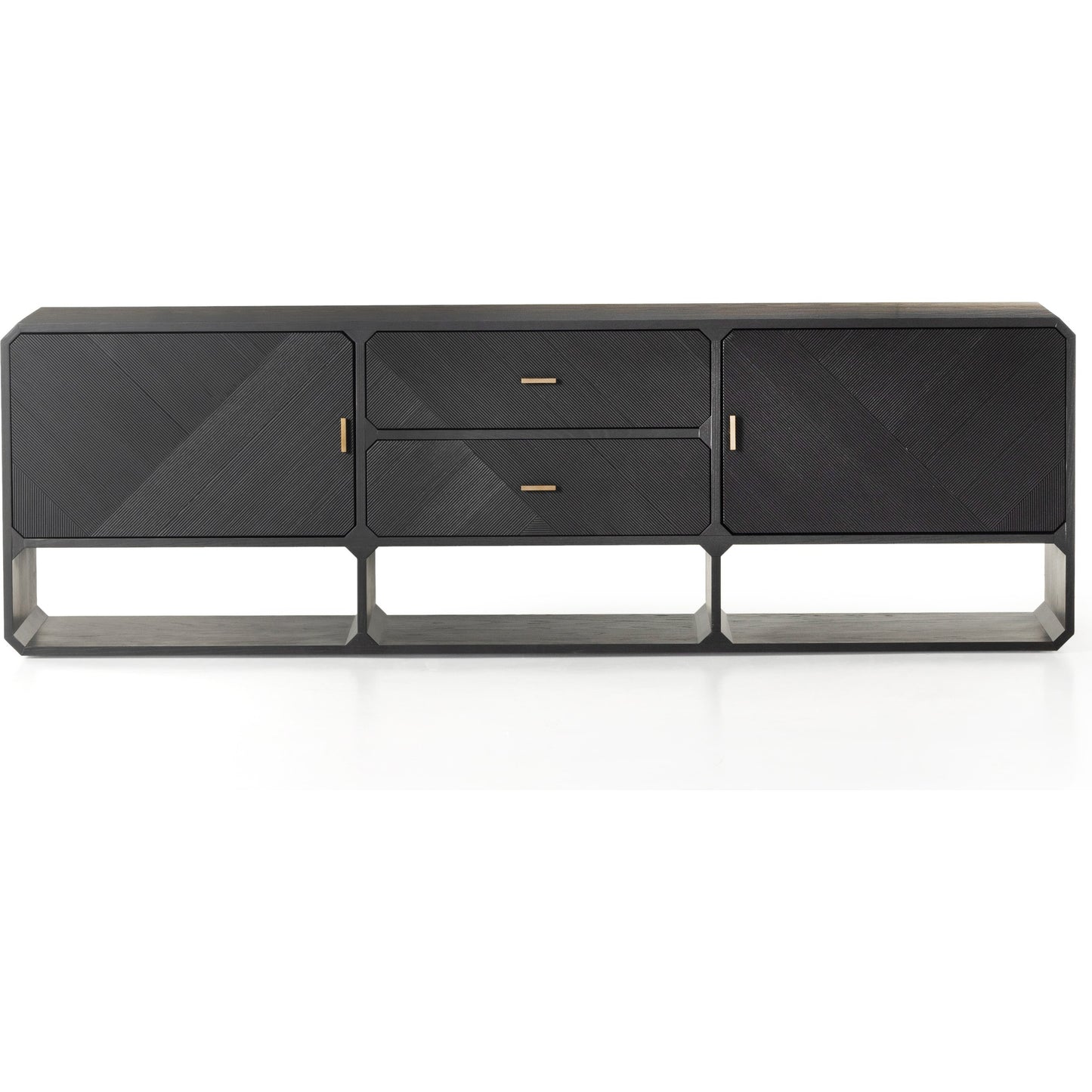 006 SI-1901762 | Additional Silo | Caspian Media Console by Four Hands. Made from ash veneer, resawn, iron in a eclectic & global style.