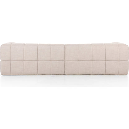 Tavi 2-Piece Sectional by Four Hands in fiqa boucle natural. Made from 100% polyester, poplar plywood in a modern style.