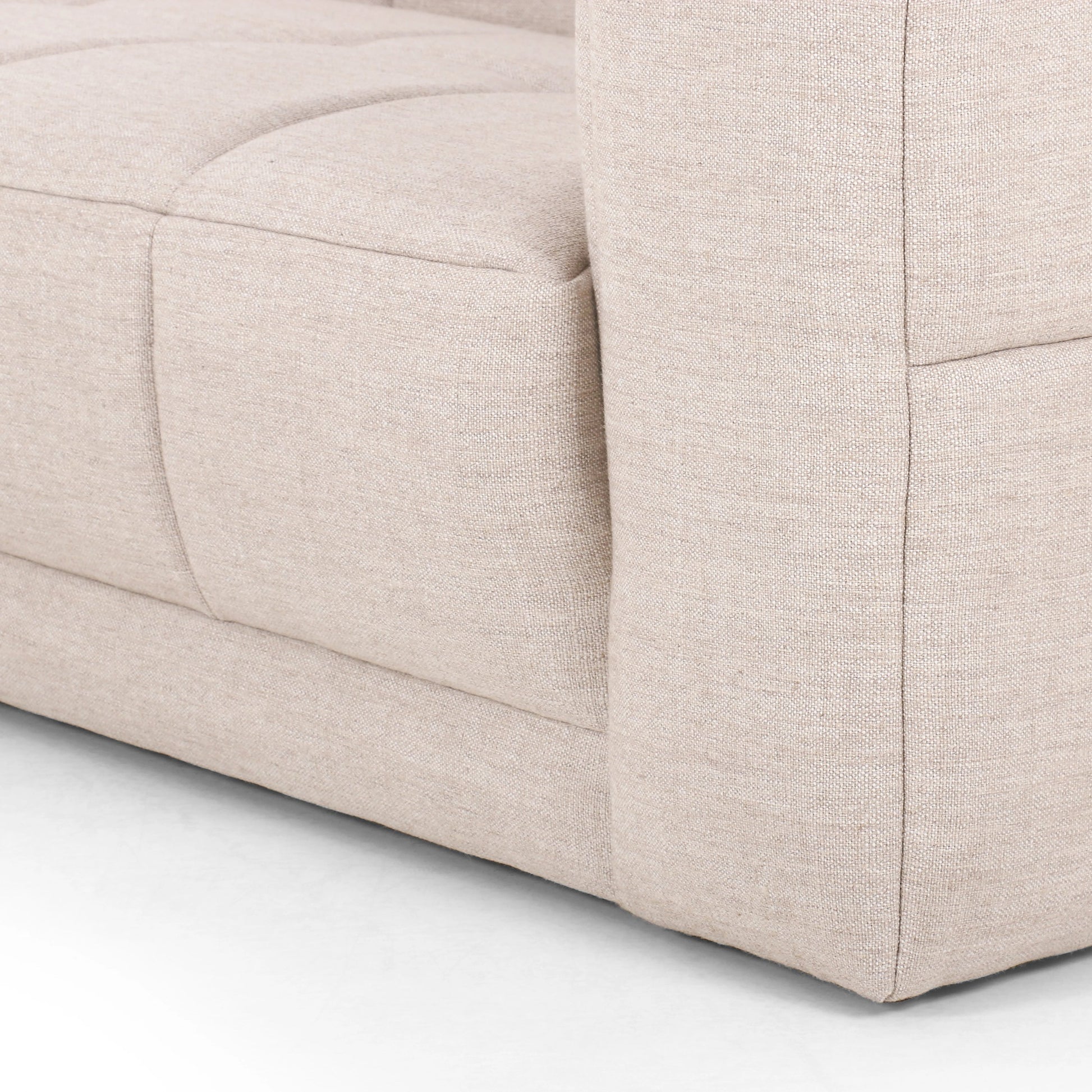 Tavi 2-Piece Sectional by Four Hands in fiqa boucle natural. Made from 100% polyester, poplar plywood in a modern style.