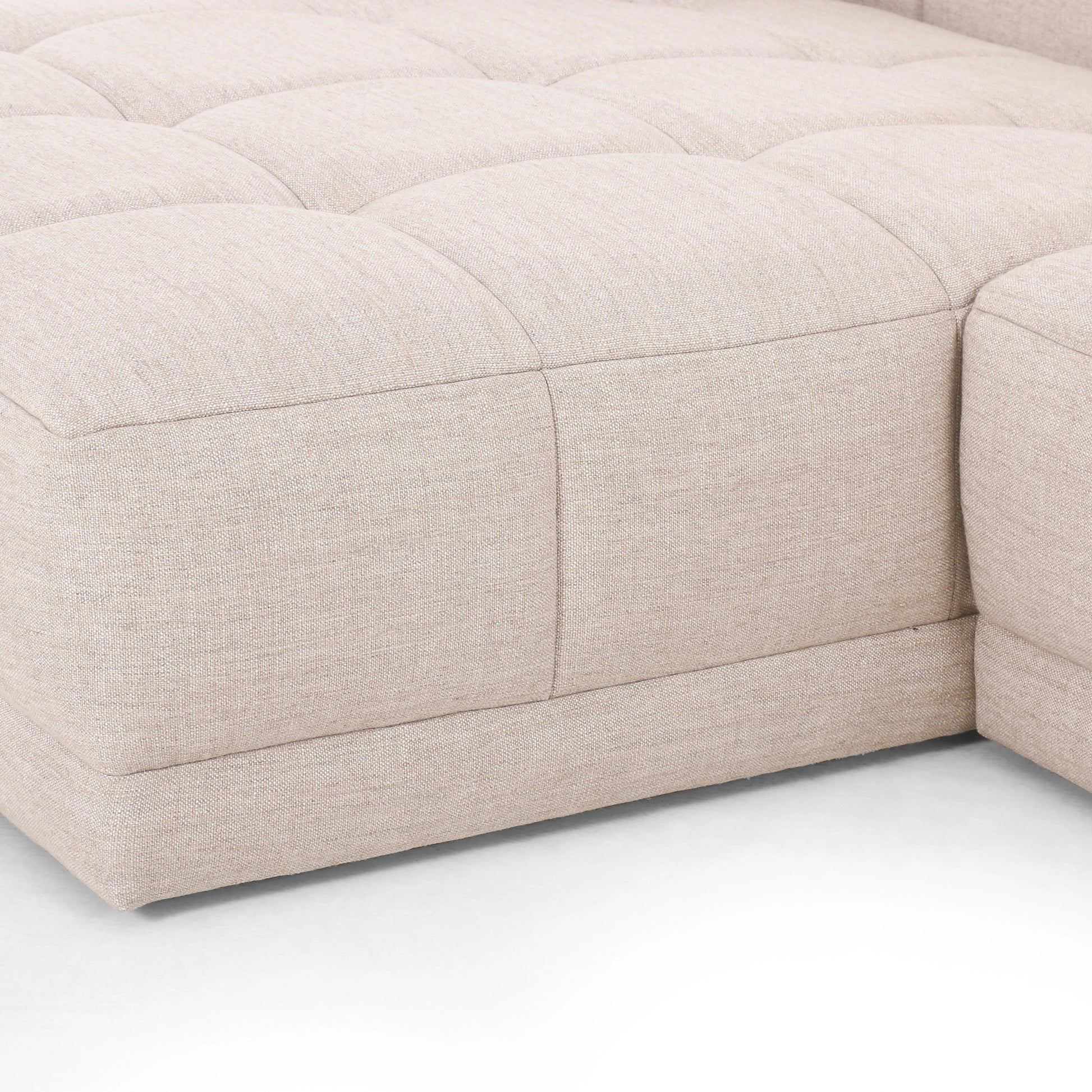 Tavi 2-Piece Sectional by Four Hands in fiqa boucle natural. Made from 100% polyester, poplar plywood in a modern style.