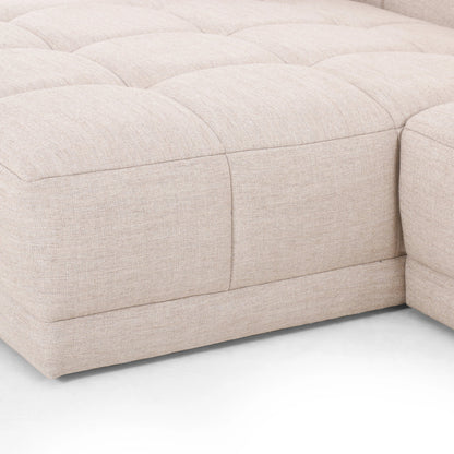 Tavi 2-Piece Sectional by Four Hands in fiqa boucle natural. Made from 100% polyester, poplar plywood in a modern style.