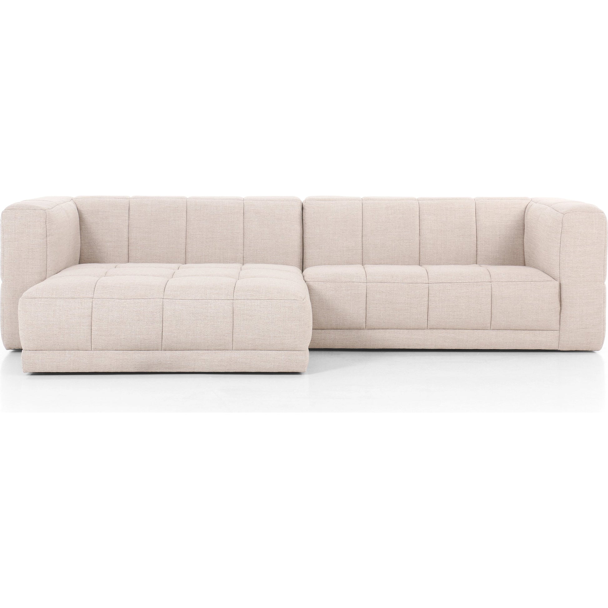 Tavi 2-Piece Sectional by Four Hands in fiqa boucle natural. Made from 100% polyester, poplar plywood in a modern style.