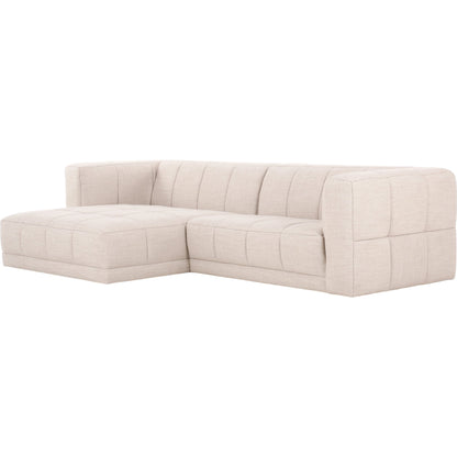 Tavi 2-Piece Sectional by Four Hands in fiqa boucle natural. Made from 100% polyester, poplar plywood in a modern style.