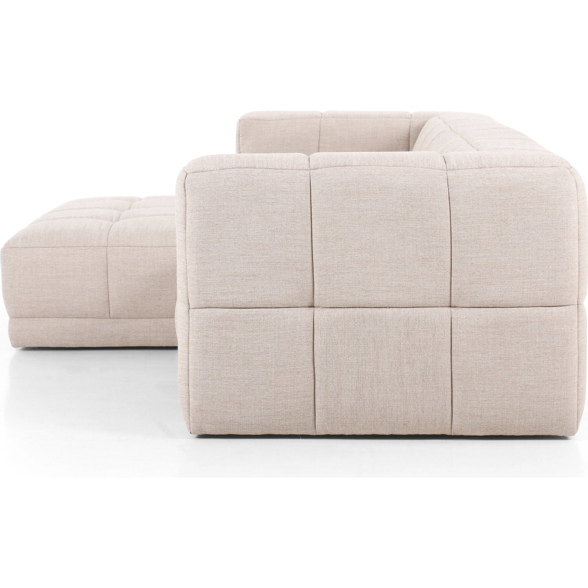 Tavi 2-Piece Sectional by Four Hands in fiqa boucle natural. Made from 100% polyester, poplar plywood in a modern style.