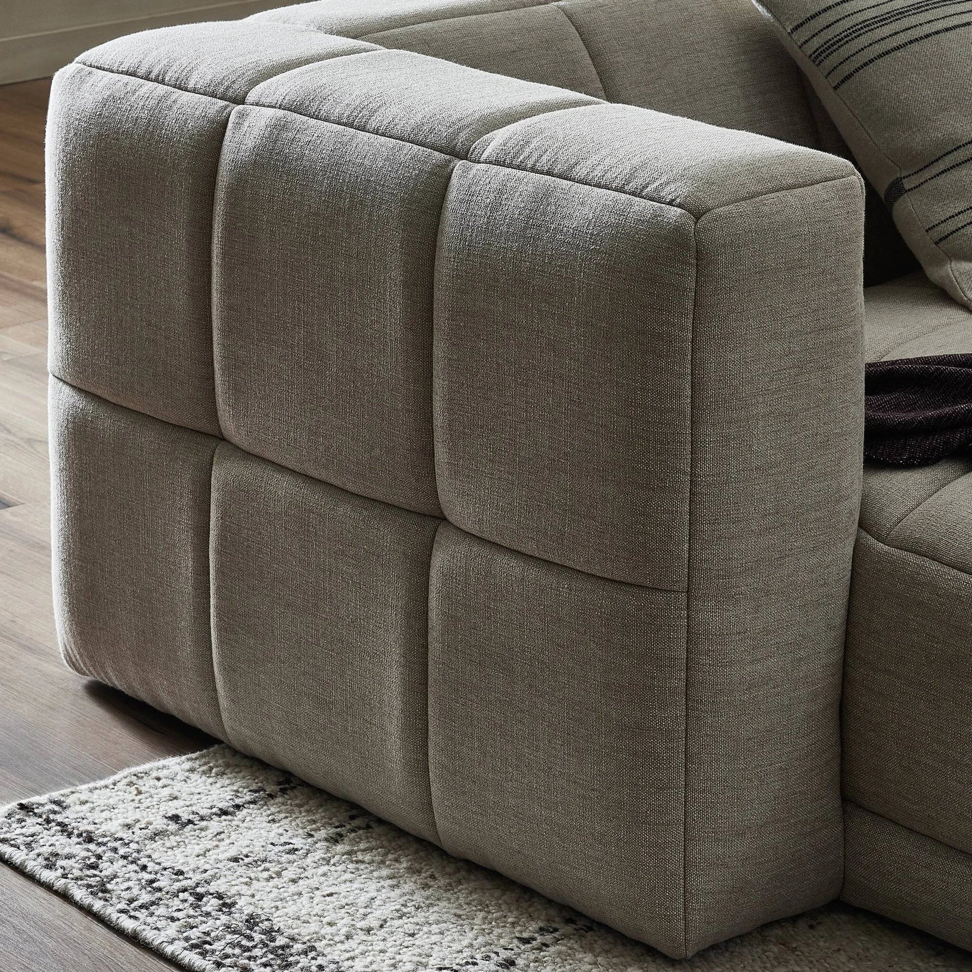 Tavi 2-Piece Sectional by Four Hands in fiqa boucle natural. Made from 100% polyester, poplar plywood in a modern style.