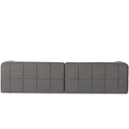 Tavi 2-Piece Sectional by Four Hands in fiqa boucle natural. Made from 100% polyester, poplar plywood in a modern style.