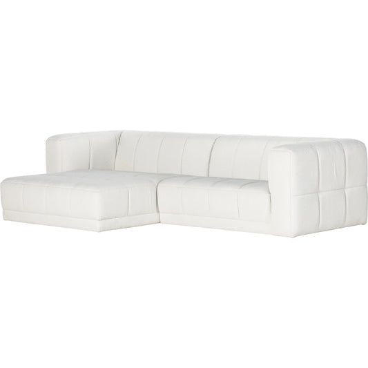 Tavi 2-Piece Sectional by Four Hands in fiqa boucle natural. Made from 100% polyester, poplar plywood in a modern style.