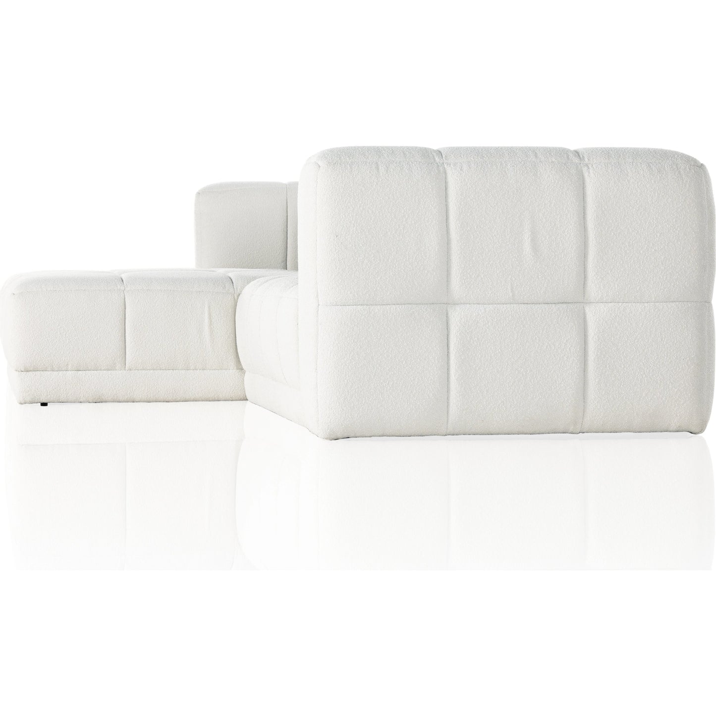 002 SI-1980729 | Additional Silo | Tavi 2-Piece Sectional by Four Hands in fiqa boucle natural. Made from 100% polyester, poplar plywood in a modern style.