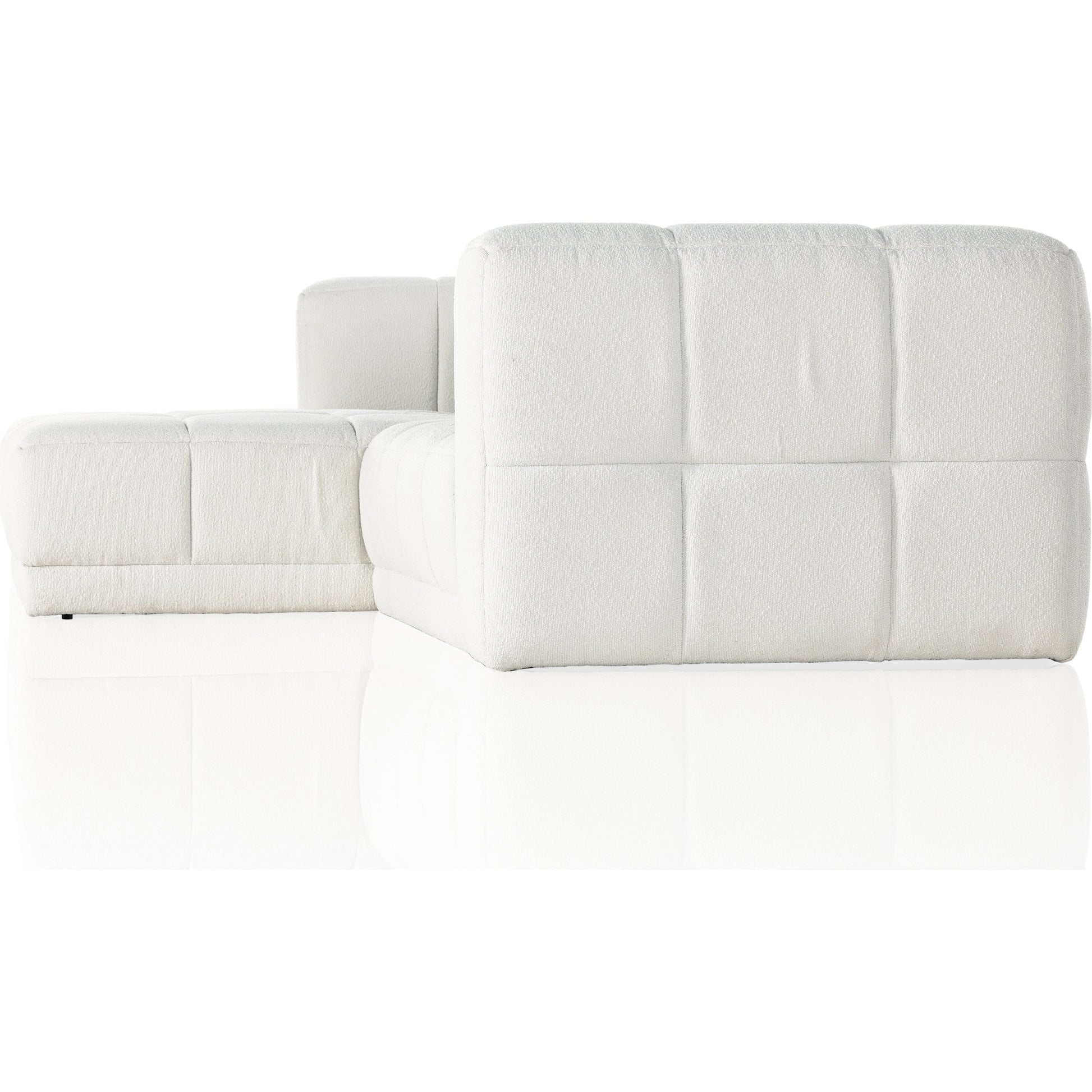 Tavi 2-Piece Sectional by Four Hands in fiqa boucle natural. Made from 100% polyester, poplar plywood in a modern style.