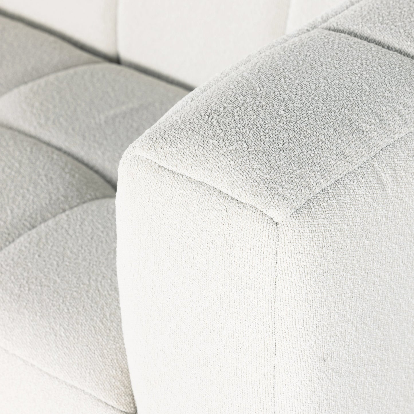 006 SI-1980729 | Additional Silo | Tavi 2-Piece Sectional by Four Hands in fiqa boucle natural. Made from 100% polyester, poplar plywood in a modern style.