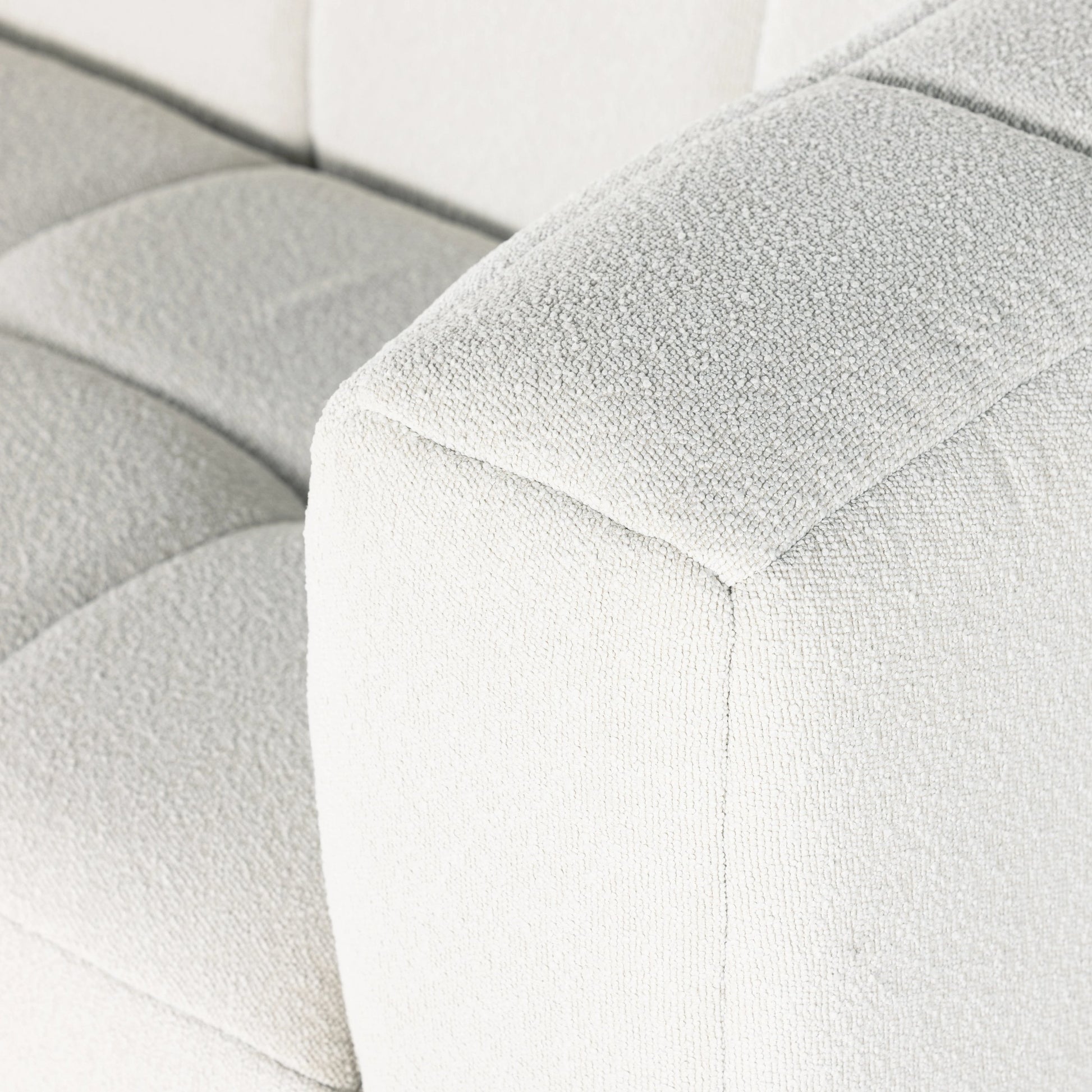 Tavi 2-Piece Sectional by Four Hands in fiqa boucle natural. Made from 100% polyester, poplar plywood in a modern style.