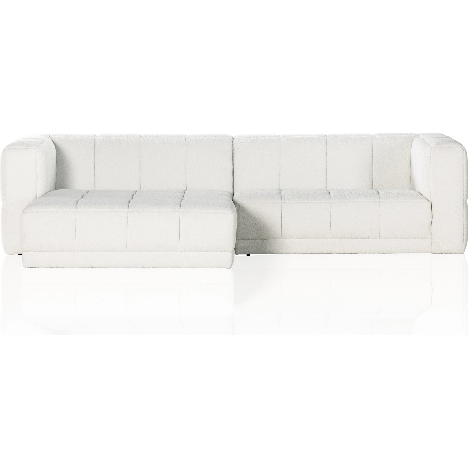 Tavi 2-Piece Sectional by Four Hands in fiqa boucle natural. Made from 100% polyester, poplar plywood in a modern style.