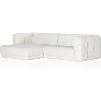 Tavi 2-Piece Sectional by Four Hands in fiqa boucle natural. Made from 100% polyester, poplar plywood in a modern style.