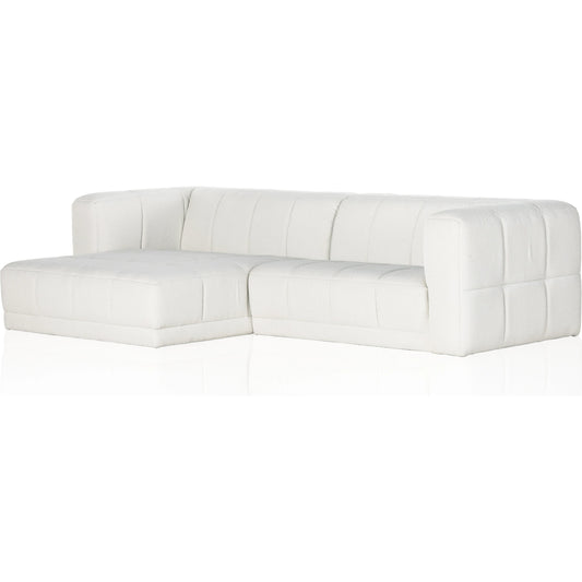 Tavi 2-Piece Sectional by Four Hands in fiqa boucle natural. Made from 100% polyester, poplar plywood in a modern style.