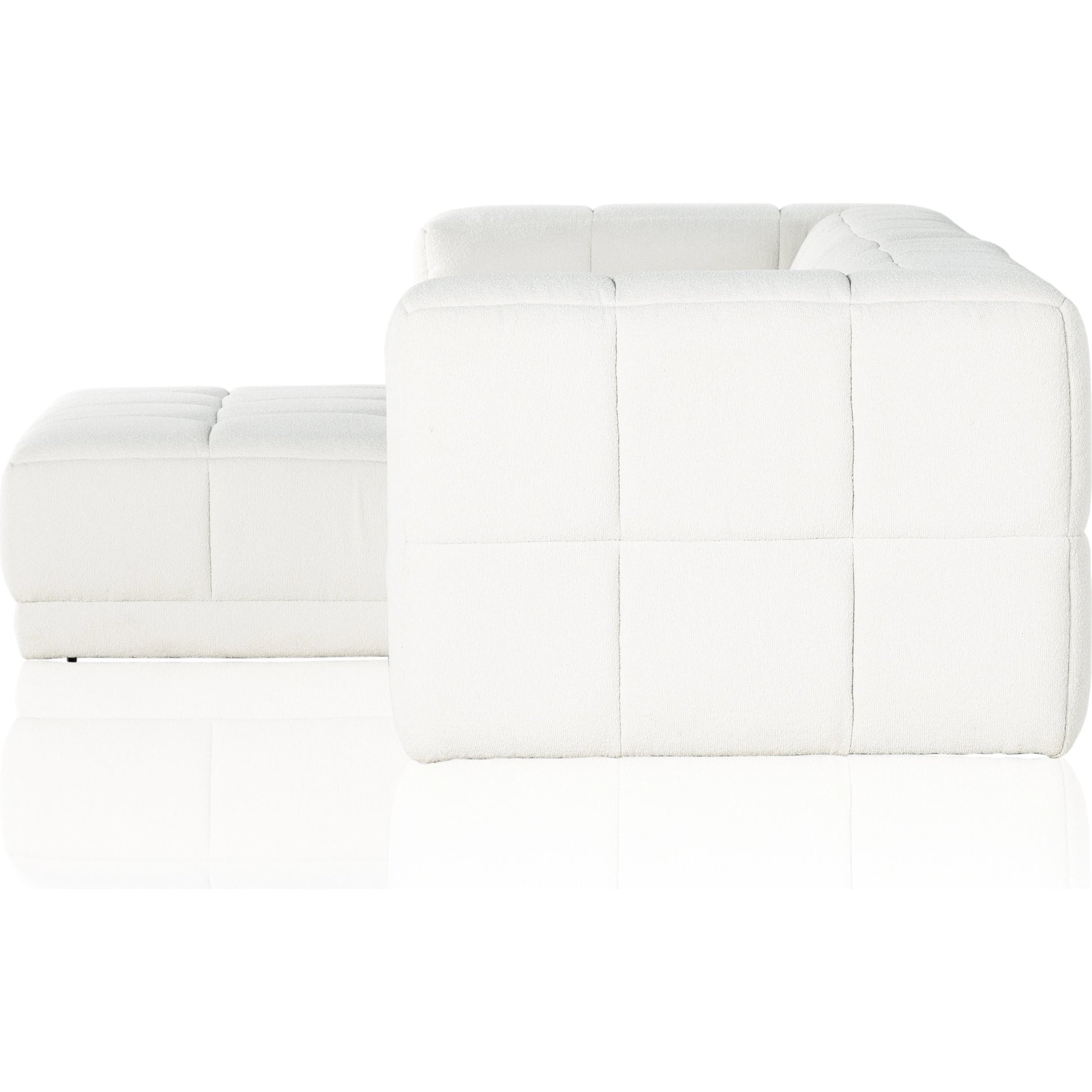 Tavi 2-Piece Sectional by Four Hands in fiqa boucle natural. Made from 100% polyester, poplar plywood in a modern style.