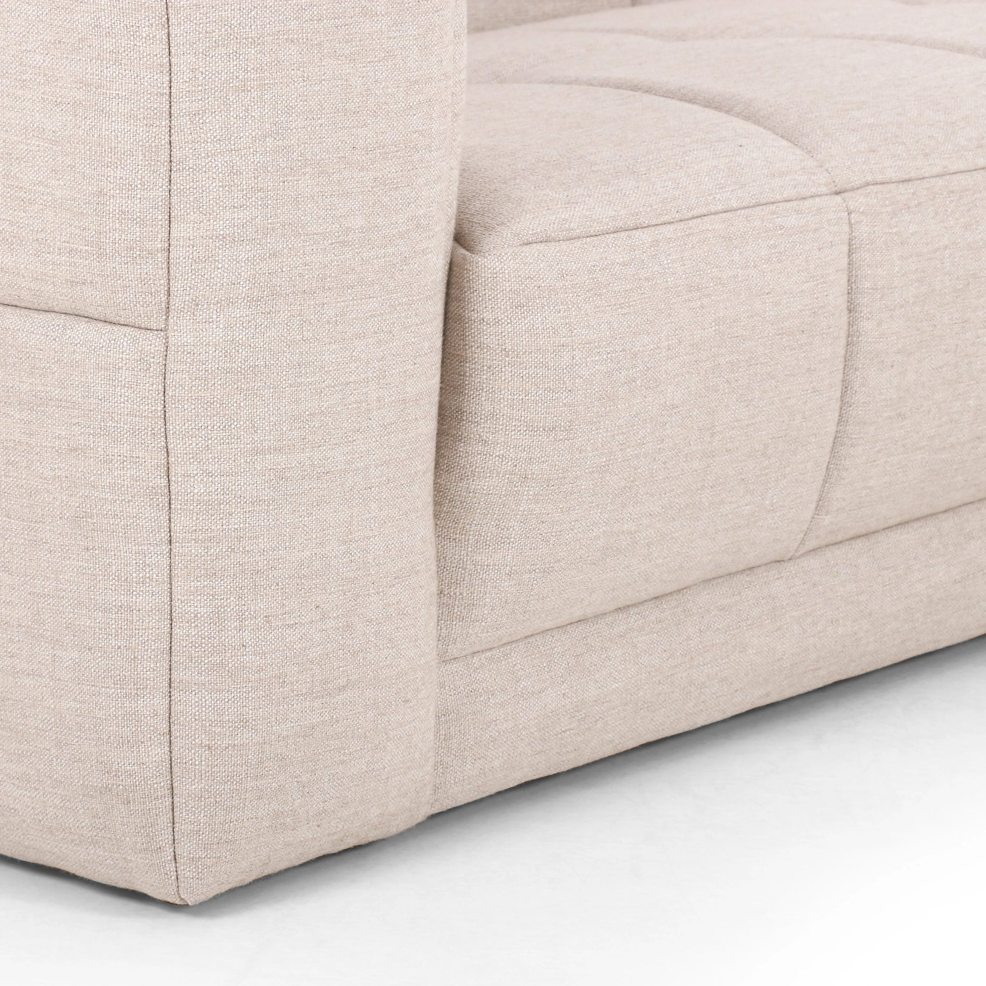 Tavi 2-Piece Sectional by Four Hands in fiqa boucle natural. Made from 100% polyester, poplar plywood in a modern style.