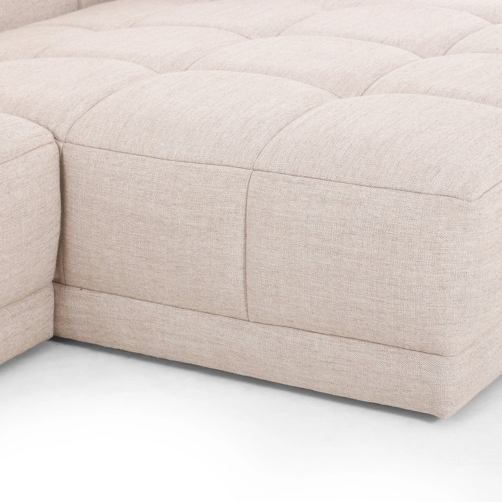 Tavi 2-Piece Sectional by Four Hands in fiqa boucle natural. Made from 100% polyester, poplar plywood in a modern style.