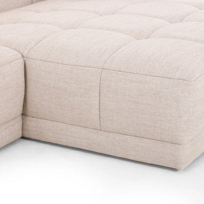 Tavi 2-Piece Sectional by Four Hands in fiqa boucle natural. Made from 100% polyester, poplar plywood in a modern style.