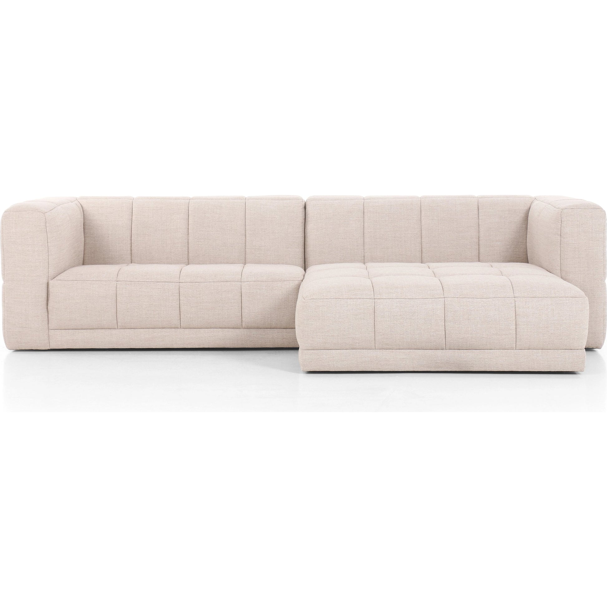 Tavi 2-Piece Sectional by Four Hands in fiqa boucle natural. Made from 100% polyester, poplar plywood in a modern style.