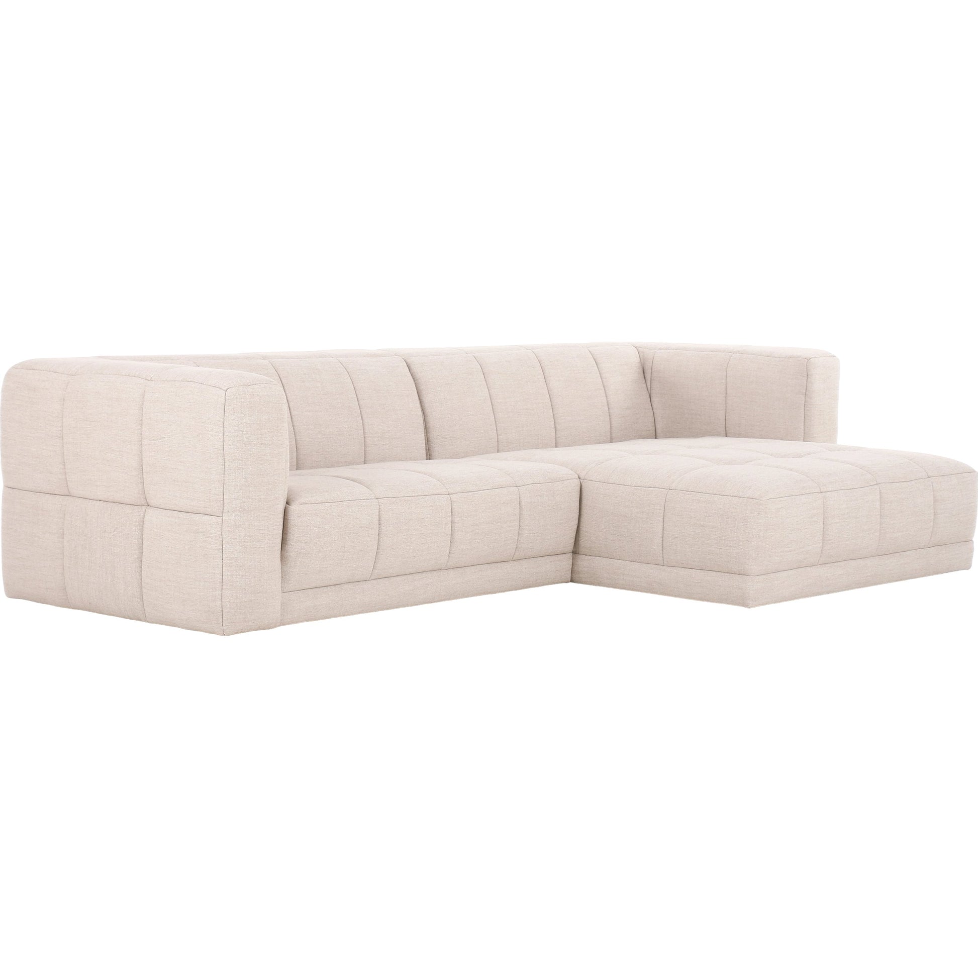 Tavi 2-Piece Sectional by Four Hands in fiqa boucle natural. Made from 100% polyester, poplar plywood in a modern style.