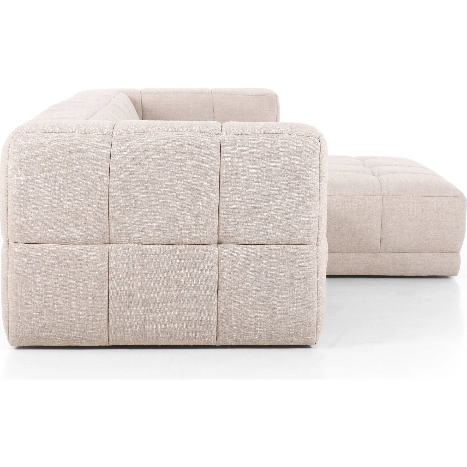 Tavi 2-Piece Sectional by Four Hands in fiqa boucle natural. Made from 100% polyester, poplar plywood in a modern style.