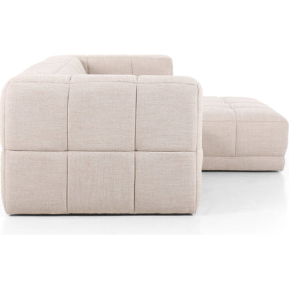 Tavi 2-Piece Sectional by Four Hands in fiqa boucle natural. Made from 100% polyester, poplar plywood in a modern style.