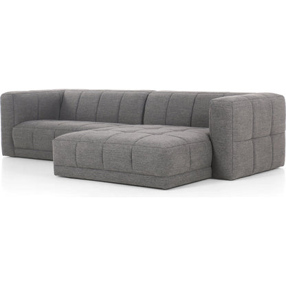 Tavi 2-Piece Sectional by Four Hands in fiqa boucle natural. Made from 100% polyester, poplar plywood in a modern style.