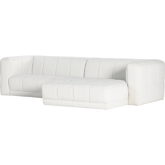 Tavi 2-Piece Sectional by Four Hands in fiqa boucle natural. Made from 100% polyester, poplar plywood in a modern style.