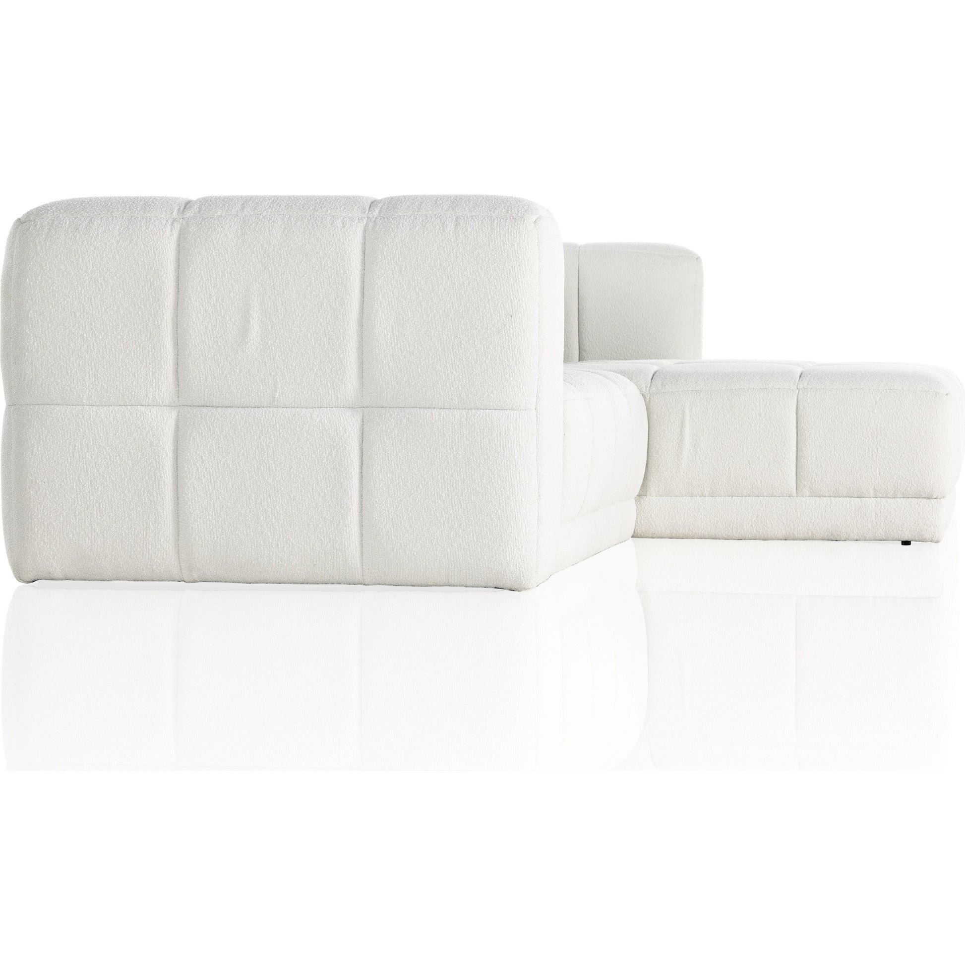 Tavi 2-Piece Sectional by Four Hands in fiqa boucle natural. Made from 100% polyester, poplar plywood in a modern style.