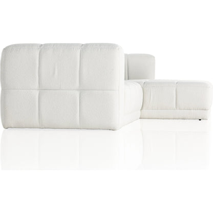 Tavi 2-Piece Sectional by Four Hands in fiqa boucle natural. Made from 100% polyester, poplar plywood in a modern style.