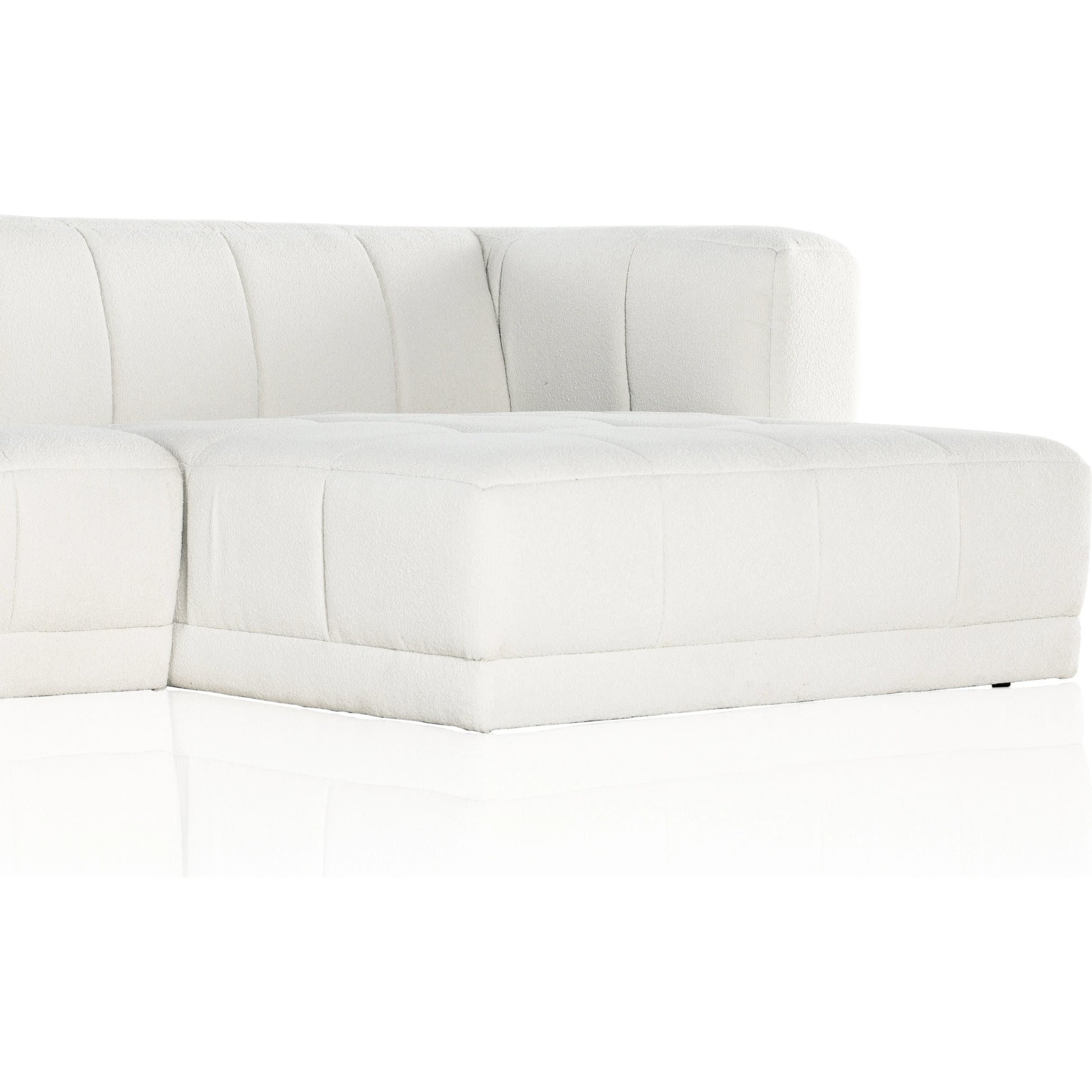 Tavi 2-Piece Sectional by Four Hands in fiqa boucle natural. Made from 100% polyester, poplar plywood in a modern style.