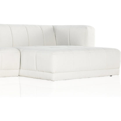 Tavi 2-Piece Sectional by Four Hands in fiqa boucle natural. Made from 100% polyester, poplar plywood in a modern style.