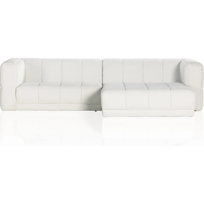 Tavi 2-Piece Sectional by Four Hands in fiqa boucle natural. Made from 100% polyester, poplar plywood in a modern style.