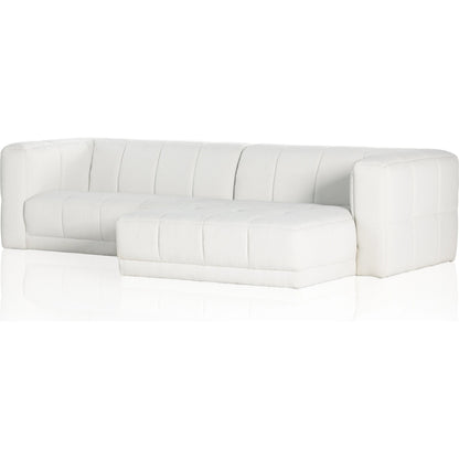 Tavi 2-Piece Sectional by Four Hands in fiqa boucle natural. Made from 100% polyester, poplar plywood in a modern style.