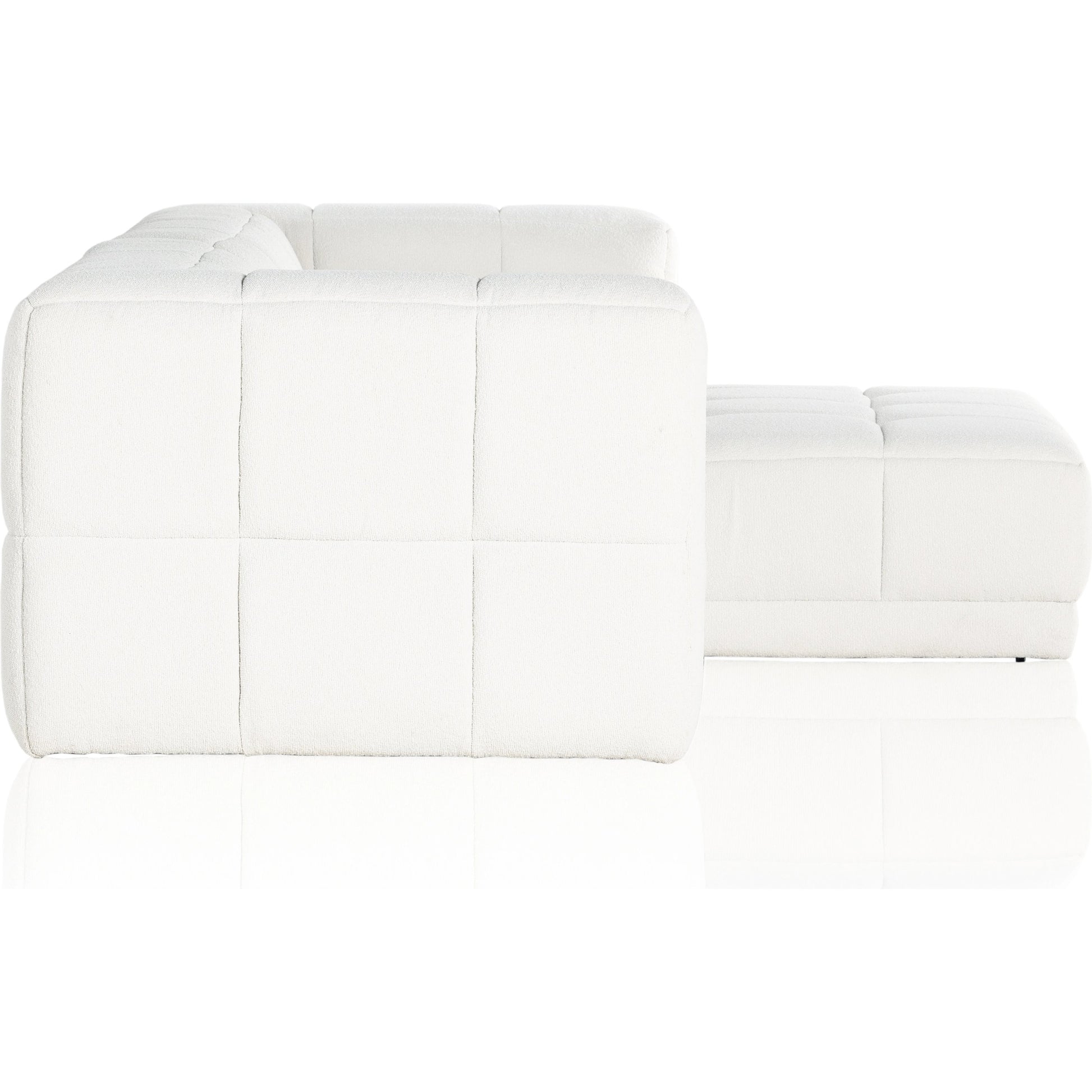 Tavi 2-Piece Sectional by Four Hands in fiqa boucle natural. Made from 100% polyester, poplar plywood in a modern style.