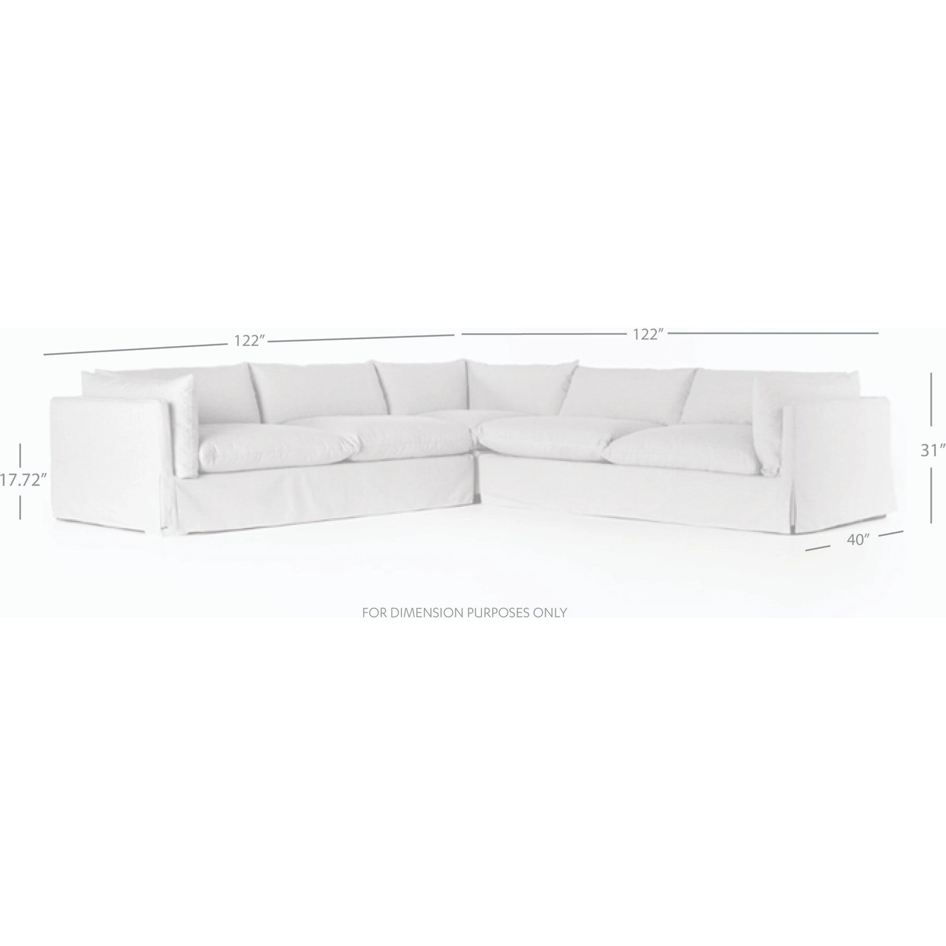 Habitat Slipcover 3-Piece Sectional by Four Hands. Made from unique in a modern style.