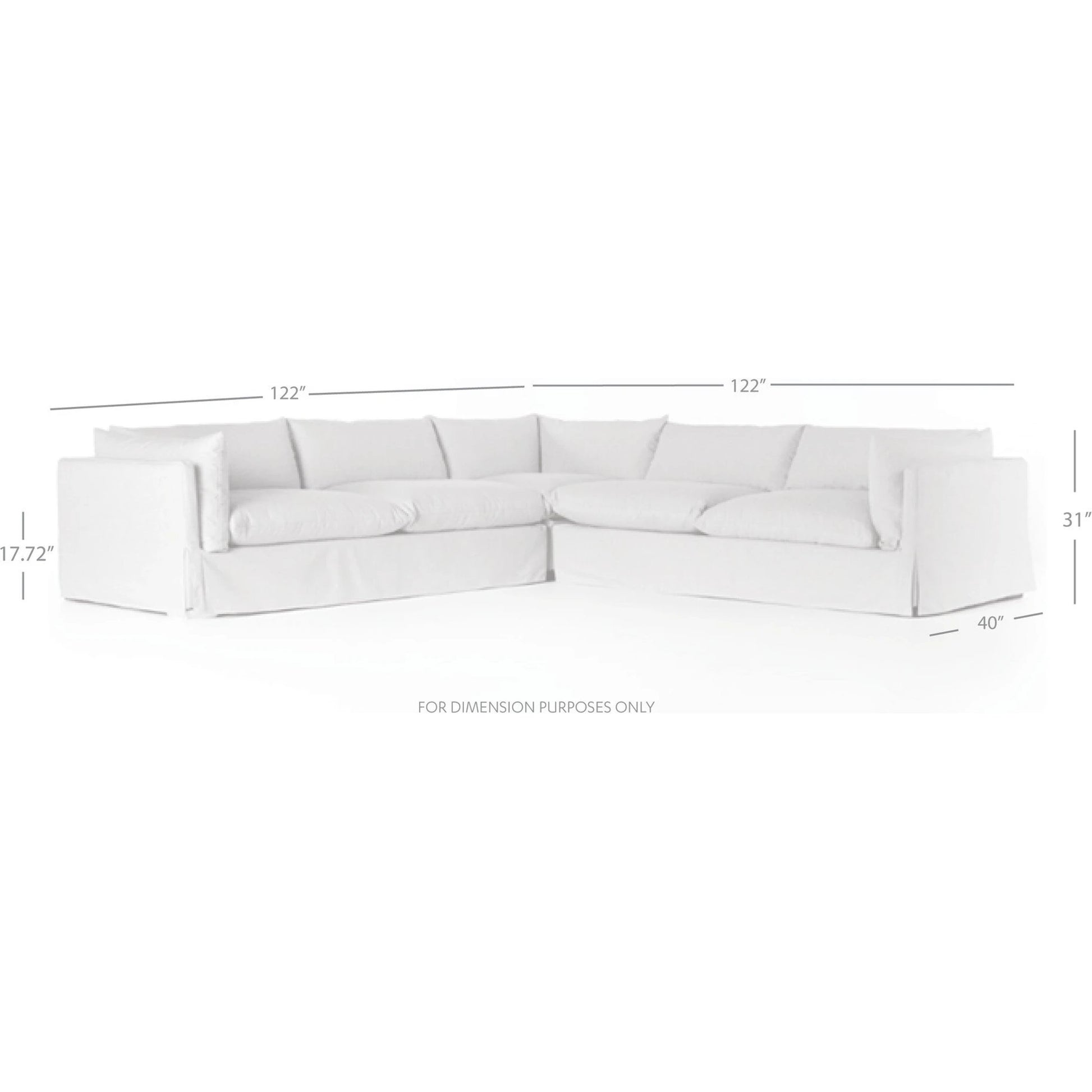 Habitat Slipcover 3-Piece Sectional by Four Hands. Made from unique in a modern style.