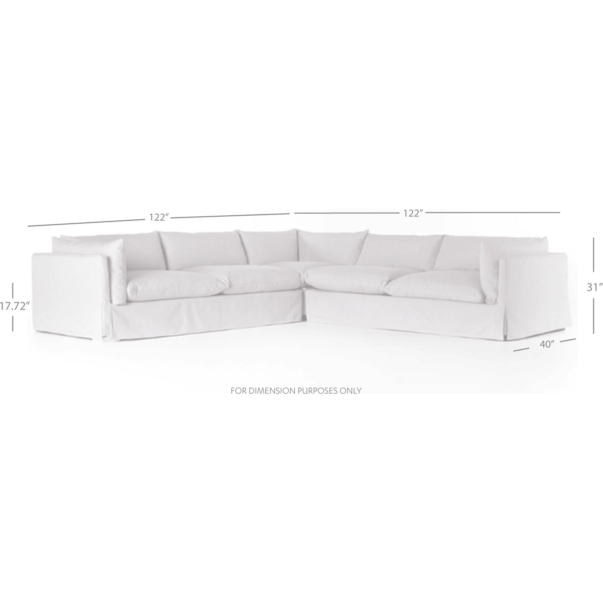 Habitat Slipcover 3-Piece Sectional by Four Hands. Made from unique in a modern style.