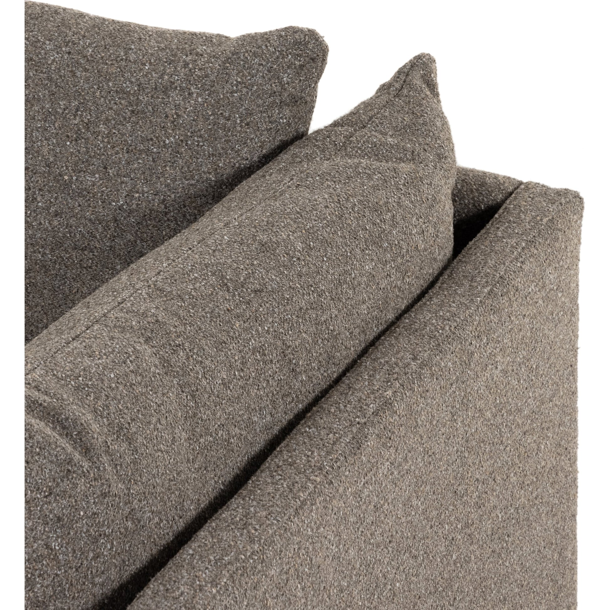 Westwood 112" 2-Piece Sectional by Four Hands in bennett charcoal. Made from 100% polyester, solid banak, solid pine in a transitional style.