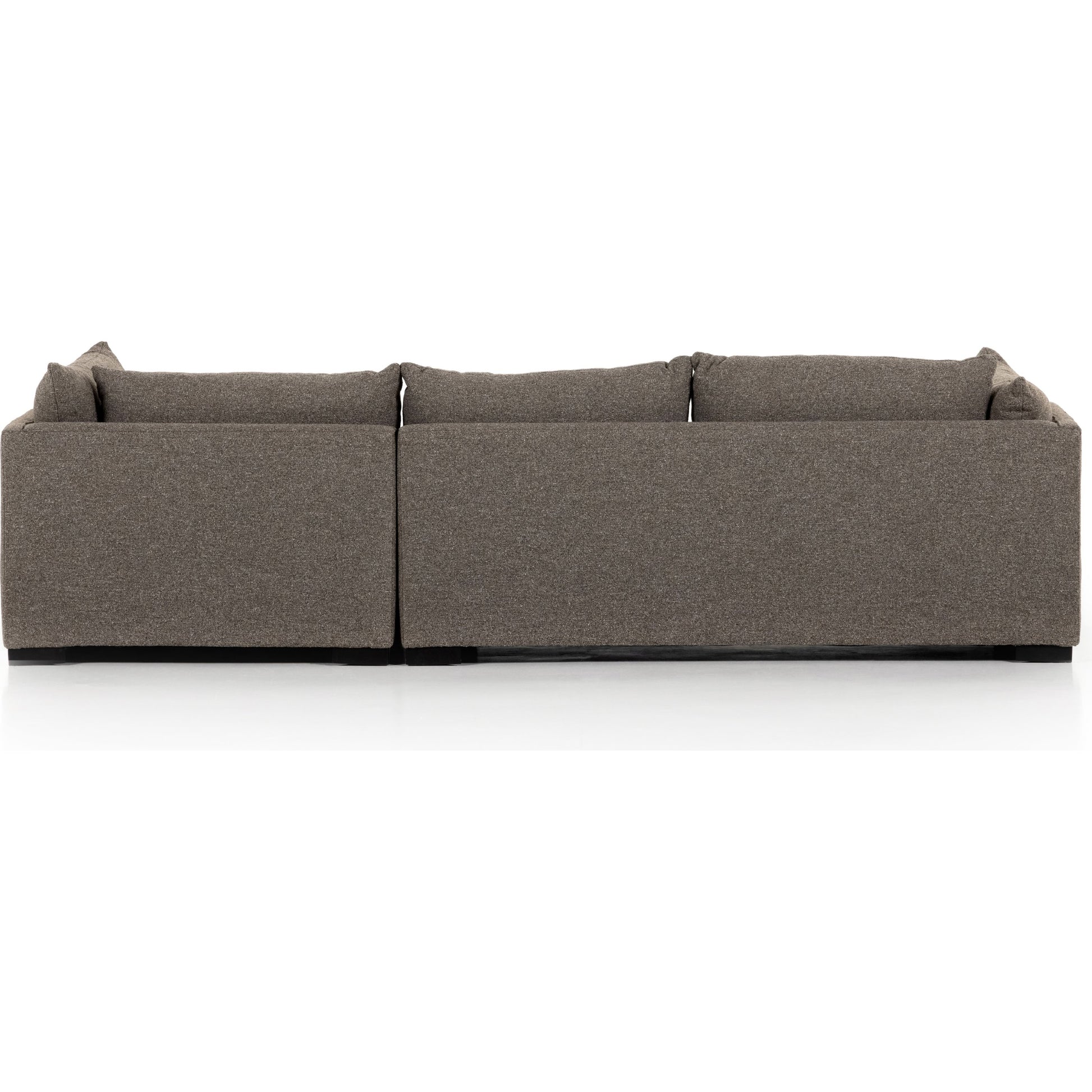 Westwood 112" 2-Piece Sectional by Four Hands in bennett charcoal. Made from 100% polyester, solid banak, solid pine in a transitional style.